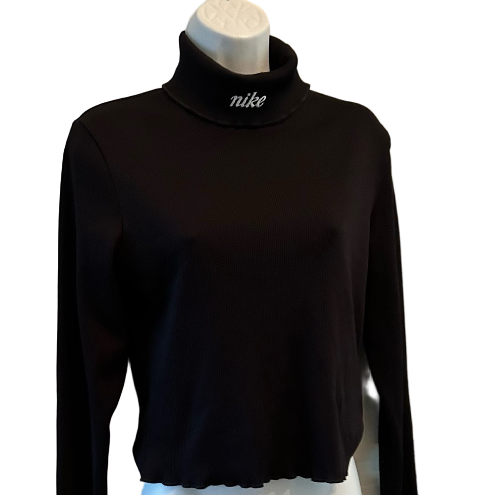 Nike Sporty Chic Black Turtleneck Top M